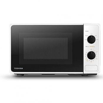 Microondas Toshiba MM2-MM20PF, 20 L, 800 W, 5 niveles de potencia, descongelación fácil, color blanco
