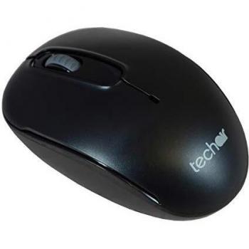 techair XM410 - Ratón óptico con Cable - Receptor inalámbrico USB - Negro