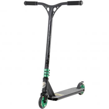 STAR SCOOTER Patinete Patineta Scooter Freestyle Stuntscooter para niños y niñas a Partir de 7 años y Adultos | 110 mm Edición Entrada | Negro Verde