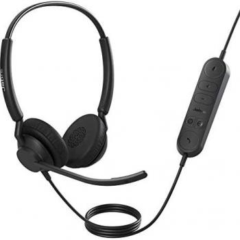 Jabra Engage 40 Auriculares Estéreo, Inline Call Control, 2 micrófonos, cancelación de ruido, cable