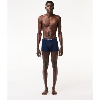 Lacoste - Pack de 3 bóxers de microfibra para hombre con cintura elástica y logo