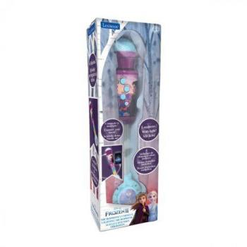 Disney Frozen Micrófono Luminoso con Melodías/Efectos Sonoros y Entrada Auxiliar de Altavoz