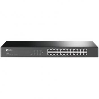 TP-Link TL-SF1024 24-Port 100 Mbps Rackmount Unmanaged Fast Ethernet Switch with Plug and Play, Steel Case