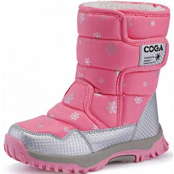 Saguaro ninos botas de nieve impermeable bota de invierno zapatos calientesrosado30 eu