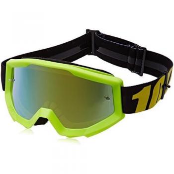 100 Percent 50410-004-02 STRATA Gafas, Amarillo Neón, Lente Dorado Espejo