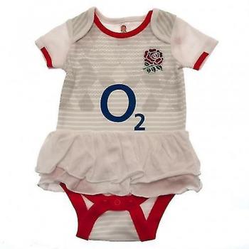 Falda Bodysuit Tutu Inglaterra RFU Baby Crest Blanco/Rojo 6-9 Meses