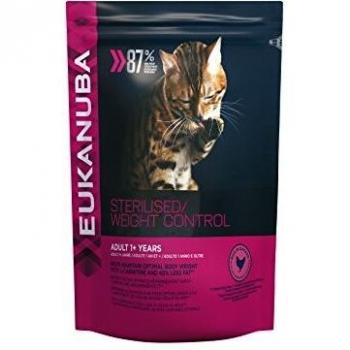 Eukanuba Dry Cat Food Adult for Overweight/Sterilised Chicken Liver, 10 Kg