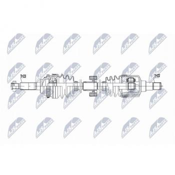 Árbol de transmisión NTY NPW-DW-051 Semiaste Antriebswelle