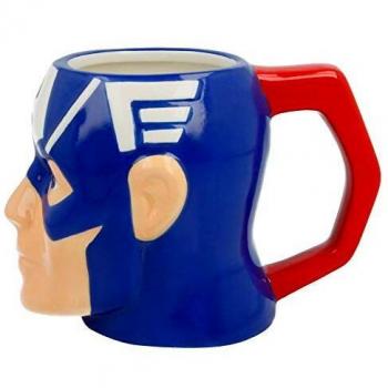 TAZA CERAMICA 3D 320 ML | CABEZA CAPITAN AMERICA