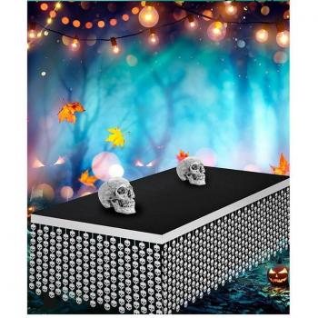 Mesa Metalizada de Calaveras de 400x70 cm