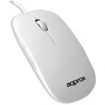 Approx appOMA02W USB Óptico 1000DPI Color blanco - Ratón