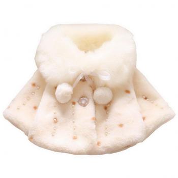 ReciéN Nacido Bebé OtoñO Invierno Faux Fur LíNea Larga Capa Puffer Acolchado con Capucha Abrigo Capa CáLida Chaqueta Gruesa Ropa De Abrigo
