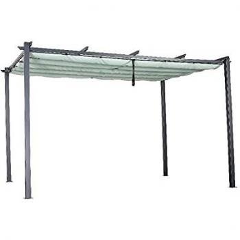 NATUUR NT132775 Cenador jardín 3x4mt natuur Acero Gris/Beige