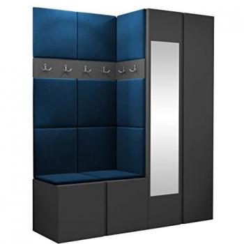 Conjunto de recibidor Hartford 278, Muebles ES, Espejo, Aglomerado laminado, 158 x 186 x 46cm, Mobilier1 - Conjunto de recibidor Hartford 278, Manila 26,