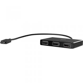 Concentrador USB-C a USB-A HP 3 Puertos SuperSpeed USB 3.0 5000 Mbit/s Negro