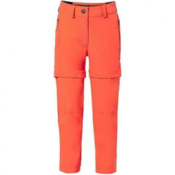 VAUDE Kids Zip-Off Slim Fit Hiking Pants - Orange 122-128 cm