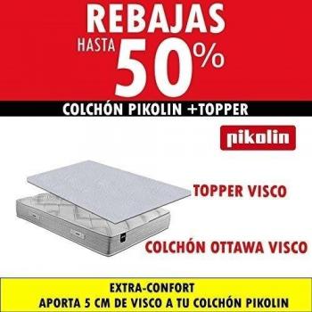 COLCHON PIKOLIN. OTTAWA VISCO 26,5 CM + TOPPER VISCOELÁSTICO CONFORT DE 5CM. LIQUIDACIÓN. DISPONIBLE EN VARIAS MEDIDAS