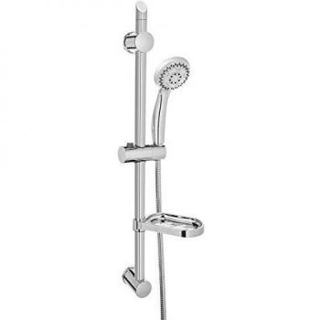 Set de Ducha Invena con Barra Deslizante, Cabezal Multifuncional, Manguera de 150cm y Jabón Dish