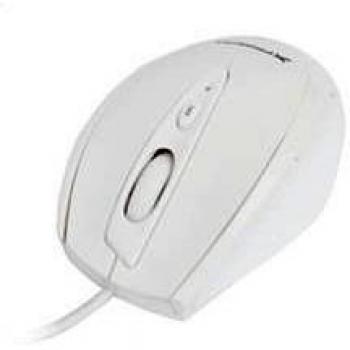 Phoenix PH5035W - Ratón óptico, USB, 1600 dpi, Color Blanco