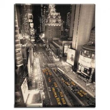 Impresión sobre Lienzo Nueva York Multicolor 45x3x70 cm Poliéster y Madera Epikasa
