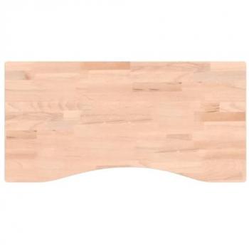 Tablero de Escritorio Madera Maciza de Haya 80x(36-40)x2,5 cm