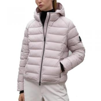 Chaqueta acolchada con capucha Ecoalf Aspen rosa claro mujer - T. M
