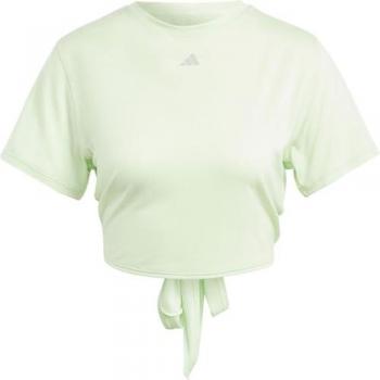 Camiseta adidas Yoga Studio Wrapped manga corta verde mujer - S