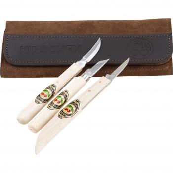 Juego de cuchillos para trinchar cerezas KIRSCHEN 3307000 en bolsa de gamuza