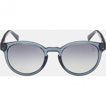 Timberland Men's Round Polarized Sunglasses - Blue Transparent Frame, Model TB9323