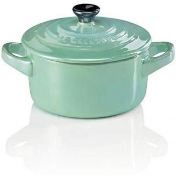 Mini Cocotte Le Creuset Cool Mint 10 cm Cerámica Metalizada
