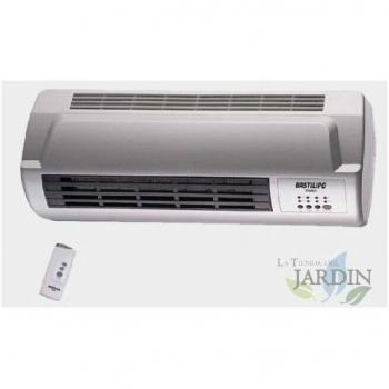Calefactor Split Bastilipo para Baño 2000 W, Bajo Consumo, Aire Fresco, Temporizador 7.5h, con Control Remoto