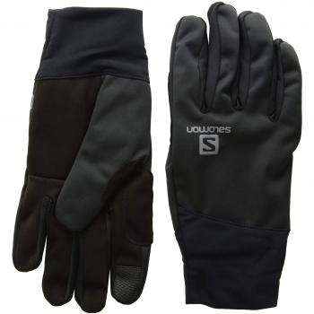 Salomon Guantes de running ligeros, equipe glove u, transpirables, negro, unisex, talla: M