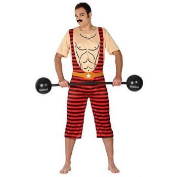 Atosa- Disfraz Hombre forzudo, Multicolor, M-L