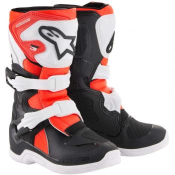 Youth Alpinestars Tech 3S Cross Boots - Black/White/Red
