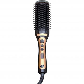 Cepillo Alisador de Pelo Ionizante 45W Negro y Marrón HBST