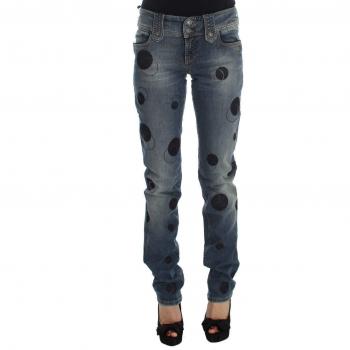 Blue Wash Cotton Blend Slim Fit Bootcut Jeans - John Galliano, Slim-fit Jeans, female, Blue, Size: W26