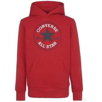 Sudadera con Capucha Converse Fleece CTP Core Pullover Rojo Unisex Niños