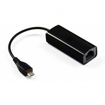 Microconnect USBMICROETHBB Adaptador de Red Ethernet a USB Micro, Negro