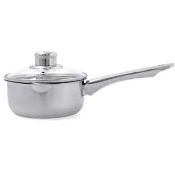 Cazo de Acero Inoxidable Quid con Tapa - 14/16/18 cm - Compatible Inducción y Todos los Fuegos - Apto Lavavajillas