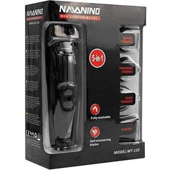 NAVANINO Cortapelos Hombre,Barbero Profesional Electrico Cortador,ortadora de Pelo Recargable, Cortapelos Nariz y Orejas, Máquina de Afeitar, Recortadora Barba y Precisión Impermeable