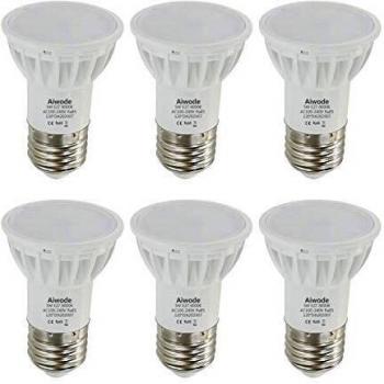Aiwode 5W E27 Bombilla LED,Blanco Neutro 4000K,Equivalente 50W Bombilla Halógena,500LM RA85 120°Ángulo de haz,Paquete de 6.