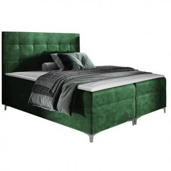 Cama Continental Baltimore 185 con Somieres y Tapiz, Doble, 208 x 145 x 112 cm, Color Verde
