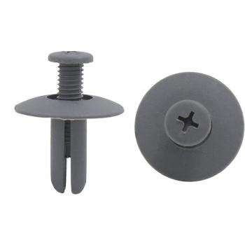 sourcingmap® 100 Pcs Gris 8mm Agujero plástico chapoteo Guardia Cierre Remache Clips para coche