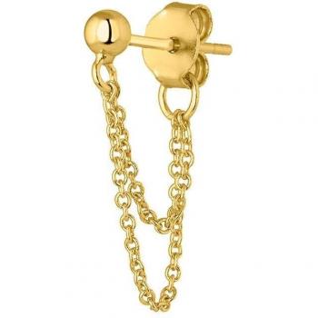 Ear Candy - Piercing largo Helmi de plata bañado en oro amarillo 18k