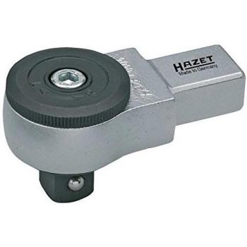 HAZET 6402 Cabeza de carraca reversible - Cuadrado insertable 9 x 12 mm, Cuadrado macizo 3/8 pulgadas (10 mm), Longitud de 58.5 mm