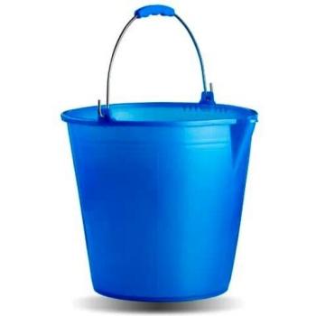 Secchio de Plástico Azzurro de 15 Litros con Becco y Manico Ergonomico, Ø 31,5 cm, Hecho en Italia