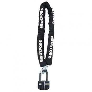 Cadena antirrobo Oxford Boss Alarm 16mm con cadena de 12X1.2 y candado integrado con alarma