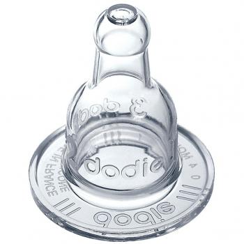 Dodie 6553125 estrechas tetinas Cuello 2-Pack 0-6 Meses Transparente