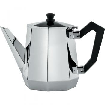 Alessi Ottagonale - Tetera, color plateado y negro