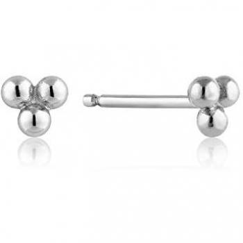 Ania Haie Silver Rhodium Plated Modern Triple Ball Stud Earrings E002-01H